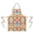 thumbnail image 2 of Pioneer Flower Floral Print Pattern Apron for Women and Men, Cotton Linen Waterproof with Pockets, Adjustable, 33x27 Inch for Kitchen, Gardening, BBQ, Salon, 2 of 6