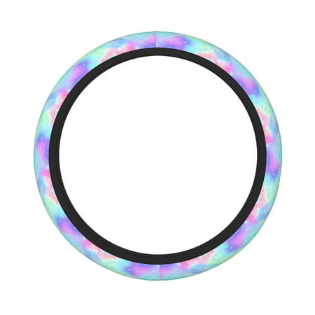 Double Thick Steering Wheel Cover 15.8in Durable Non-Slip Steering Wheel Cover Suitable For Most Vehicles Sedans Suvs Atvs Trucks Etc Marble Colorful