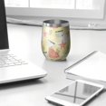 thumbnail image 3 of Modern 12oz Stainless Steel Insulated Wine Tumbler with Lid and Straw – Double Wall Vacuum Mug for Hot & Cold Drinks, 304 Steel Interior, Sweat-Free Design, 3 of 5