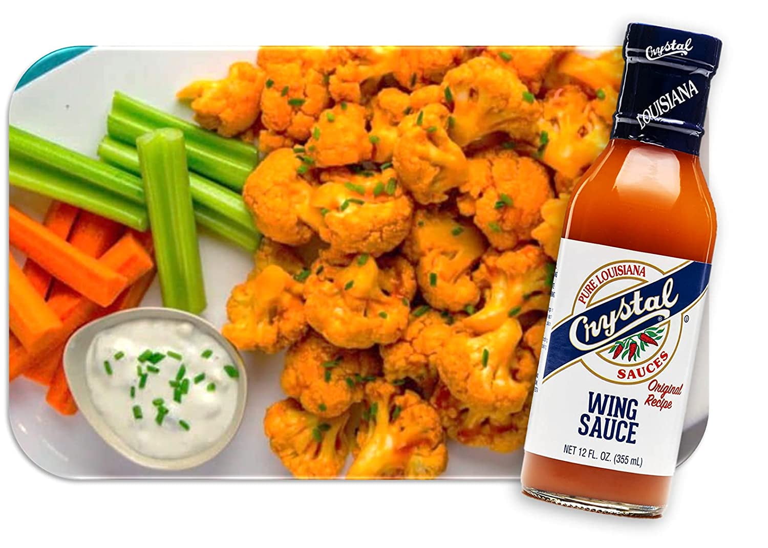 .com: Crystal Hot Sauce Louisiana Original (Pack of 3). 12 fl oz  Bottle (2 Count) + 3 fl oz TO GO BOTTLE (1 Count). Conveniently Packed in  Crushproof Gift Box. Gluten-Free, Vegan