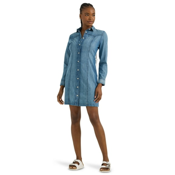 Lee Women's and Women's Plus Heritage Western Denim Dress, Sizes XS-4X