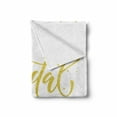thumbnail image 2 of Bridal Shower Soft Flannel Fleece Throw Blanket, Hand Written Sketch Design Ivy Lettering Bride Party with Dots Image, Cozy Plush for Indoor and Outdoor Use, 70" x 90", Yellow and White, by Ambesonne, 2 of 6