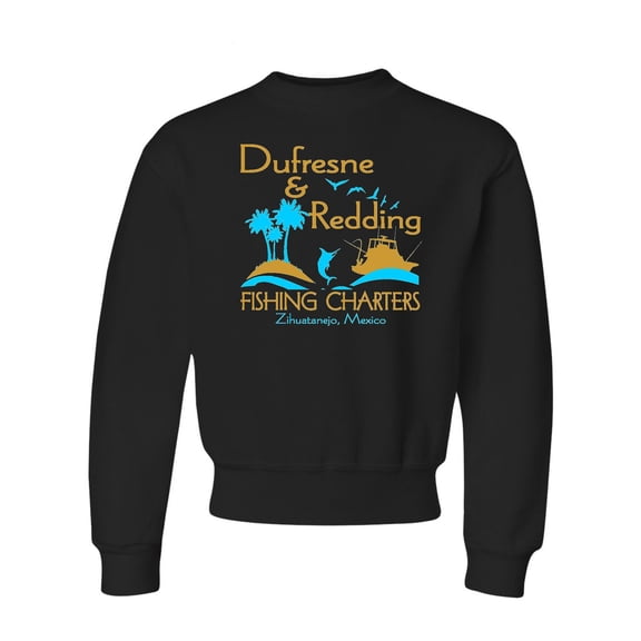 Youth Dufresne & Redding Fishing Charters Funny Crewneck Sweatshirt