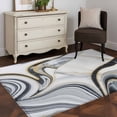 thumbnail image 5 of White Grey Marble Kitchen Runner Rug 2.7x5 Washable Runners for Hallway Non Slip Modern Abstract Art Ink Painting Large Area Rug Indoor Floor Carpet for Bathroom Laundry Entryway Bedroom Living Room, 5 of 7