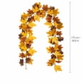 thumbnail image 2 of Maple Leaf Autumn Garland, Halloween Garland Fall Leaf Garland, 68.9 Inch Artificial Hanging Leaves For Mantle Table Decorations For Home Front Door Outdoor Indoor Thanksgiving Fall Autumn Decor, 2 of 7