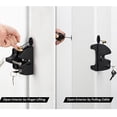 thumbnail image 4 of Key Lockable Latch For Vinyl And Metal Gates Gate Hardware Keyed Fence With Pull Cable ABS Barrure Pour Porte De Piscine Loquet Porte Piscine, 4 of 7