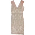 thumbnail image 1 of Tadashi Shoji Womens Lace Sheath Dress pink 4, 1 of 2