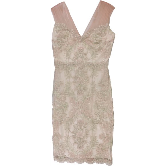 Tadashi Shoji Womens Lace Sheath Dress pink 4