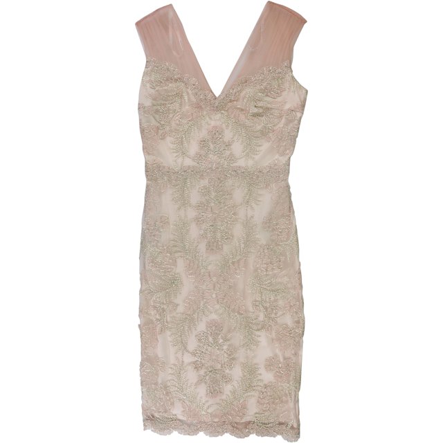 Tadashi Shoji Womens Lace Sheath Dress pink 4
