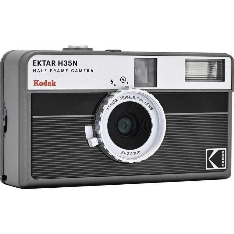 【送料込・定価の20%OFF】 Kodak EKTAR H35N ブラック Kodak Ektar H35N 35 mm Half Frame Film Camera, Striped Black
