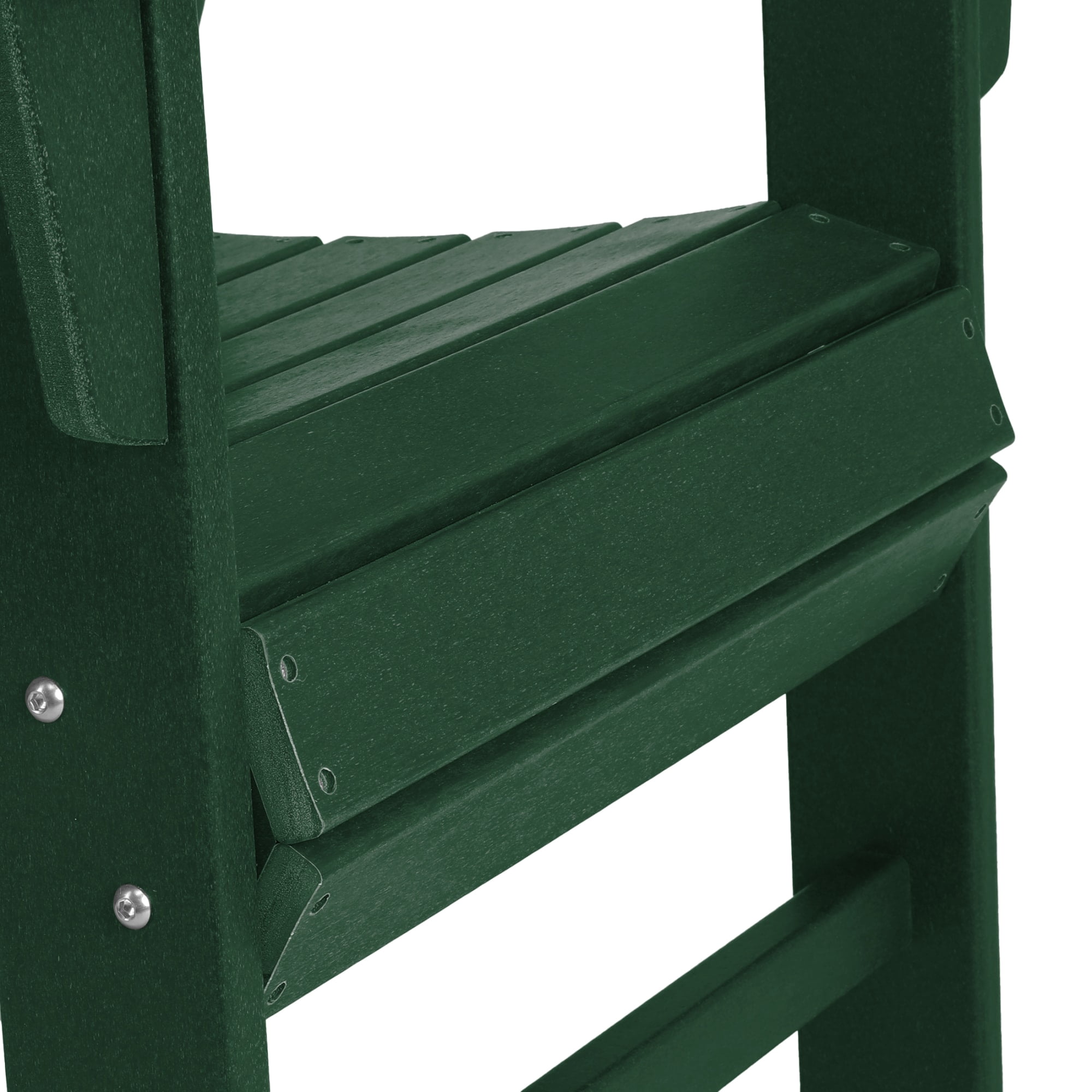 WestinTrends Ashore Outdoor Patio HDPE Plastic Modern Adirondack Dining Chair, Dark Green