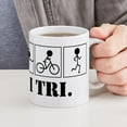 thumbnail image 6 of CafePress - I Tri. - 11 oz Ceramic Mug - Novelty Coffee Tea Cup, 6 of 6