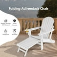 thumbnail image 3 of Patiojoy Adirondack Chair W/Ergonomic Design&Ottoman Outdoor Armchair HDPE chair for Yard&Patio White, 3 of 8