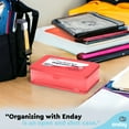 thumbnail image 6 of Enday Pencil Box Red, Large Capacity Plastic Double Deck Box with 12 Compartments, Plastic Pencil Box with Snap-Tight Lid, Hard Pencil Case Storage Organizer Pencil Boxes, 6 of 7