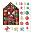 thumbnail image 3 of Yuarrent 70 unidades/Kit de colgante de Navidad de plástico para boda, hogar, Hotel, jardín, porche, decoraciones colgantes, bolas, adornos Kits de decoración para fiestas Rojo Verde Oro Yuarrent HA065335-03, 3 of 6
