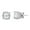 Clear, variant on Simulated Sapphire Cubic Zirconia Center Halo Stud Earrings Rhodium Plated Sterling Silver