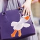 thumbnail image 3 of 1PC Plush Duck Car Keychain, Cotton Filling Stuffed Animal Doll Fluffy Duck Plushie Toy Car Keychain Hanging Charms White, 3 of 4