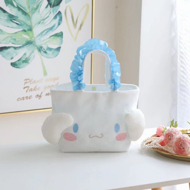 Bolso de mano de felpa Kawaii Sanrioed Kuromi Melody, Cinnamoroll, bolsa de almacenamiento de felpa, fiambrera suave, regalos para adultos y niñosCCHINA Fivean unisex