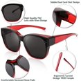 thumbnail image 3 of FEISEDY Women Men Polarized Fit Over Sunglasses Oversized Trendy Square Cat Eye Wear Over Glasses B2849, 3 of 17
