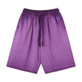 thumbnail image 3 of Blmnix Soccer Shorts Shorts for Men Linen Shorts Pleated Shorts Elastic Purple Low with Pockets Men's Athletic Shorts,XXXXXL, 3 of 4