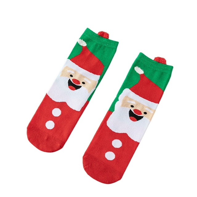 Warm Socks with Cute Cartoon Designs Mid Calf Length for Autumn Winter Daily Wear
