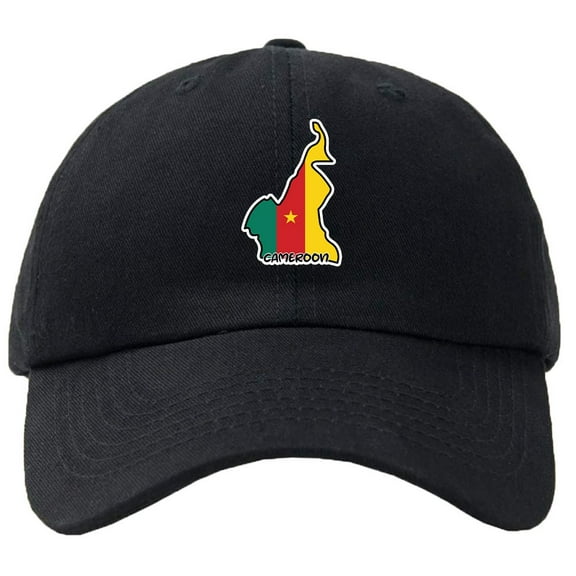 Cameroon Map Flag Baseball Cap Hat Hook & Loop Closure - Personalize it!