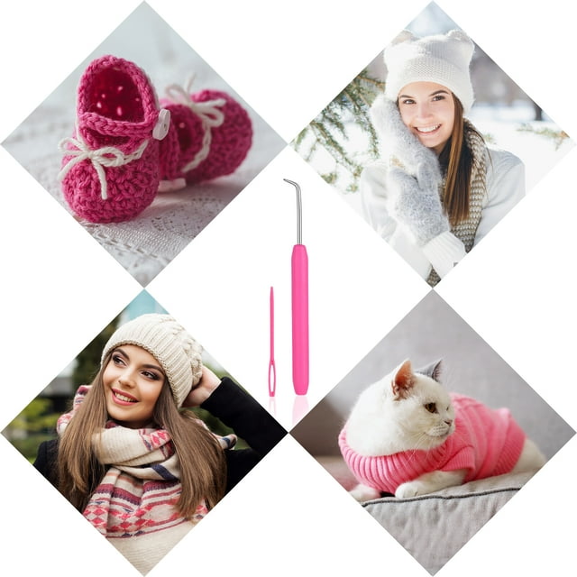 1 Set Needle + Hook Crochet For Knitter & Beginners Adults Accessories Household Knitting Loom
