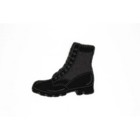 Combat Boot Iron On Embroidered Patch