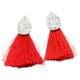 thumbnail image 1 of Pendientes con flecos colgantes Pendientes de mujer con de imitación de cristal Pendiente de rojo Hugo Pendientes boho tassle, 1 of 7