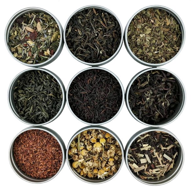 Heavenly Tea Leaves Loose Leaf Tea Sampler Gift Set, 9 Count
