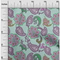 thumbnail image 2 of oneOone Cotton Silk Light Blue Fabric Asian Paisely Sewing Material Print Fabric By The Yard 42 Inch Wide, 2 of 4