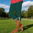 thumbnail image 4 of Women's High Waist Compression Capri Yoga Pants, Side Vent Detail Workout Leggings with Pockets, Plus Size Knee-Length Capri Tights for Gym, Running and Casual Wear Blackish Green L, 4 of 8