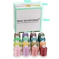 thumbnail image 2 of New brothread 16 Variegated Colors 100% Mercerized Cotton Thread 30WT 600M(660Y), 2 of 7