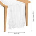 thumbnail image 2 of Caminito de mesa de gasa de queso de 14 pies Uxcell, gasa bohemia, color blanco, 2 of 7