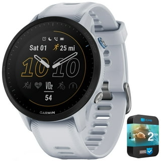 Garmin 010-02641-21 Forerunner 255 Music GPS Smartwatch Whitestone Bundle  with 2 YR CPS Enhanced Protection Pack 