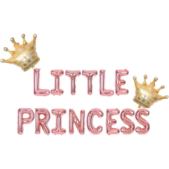 Rose Gold Letter Gold Crown Party Decoration Balloon Set