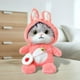 thumbnail image 5 of Peluche de gato de 30 cm, almohadas rellenas, juguetes de peluche suaves, animal de peluche de gato para sofá Luz roja, 5 of 8