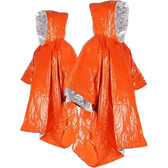 Adventure Ready, Compact Design for Emergency Rain Poncho, Thermal Blanket Liner Waterproof and Durable, Retain Body Heat for Outdoor Survival