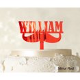 thumbnail image 1 of "Custom Name Cake Topper Personalized Mirror Cake Topper Color Option Available 5""-7"" Inches Wide", 1 of 1