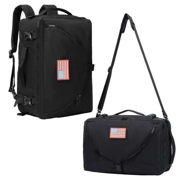 COW STAUNCH Laptop Backpack for Men, 3 in 1 Convertible Laptop Bag Carry on Backpack Flight Approved, 15.6 Inch Computer Bag, Water-resistant Business Briefcase Messenger Bag, Black