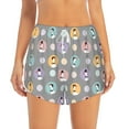 thumbnail image 2 of Goofa Cute Geese Printed Women 2 in 1 Running Shorts,Quick Dry Athletic Workout Shorts,High Waisted Athletic Shorts with Liner Pockets-Small, 2 of 9