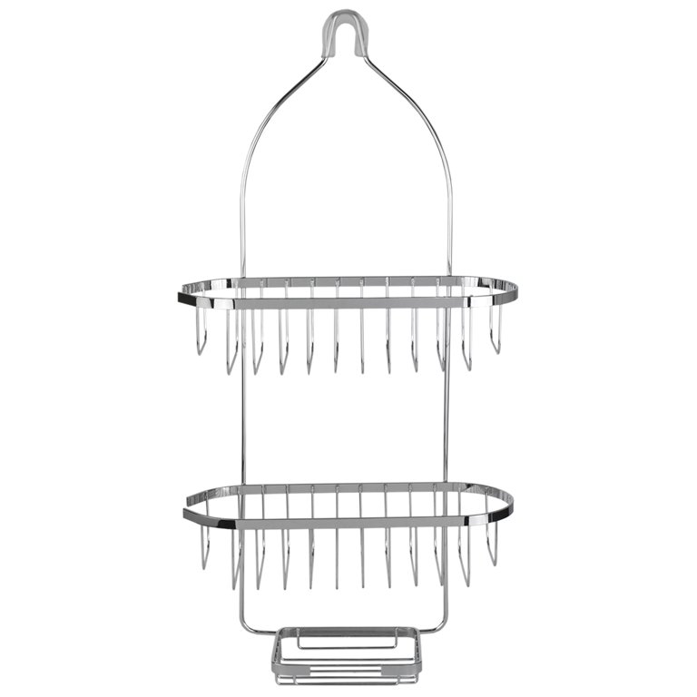 Home Basics Silver Steel 1-Shelf Hanging Shower Caddy 7.88-in x 2.7-in x  10.4-in in the Bathtub & Shower Caddies department at