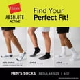 thumbnail image 4 of Hanes Premium Men's 3pk Absolute Active Crew Socks -Blue/Black 6-12, 4 of 6