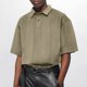 thumbnail image 1 of pstuiky camisetas de manga corta para hombre, Camiseta informal holgada de punto con botones, manga corta y cuello vuelto para hombre, de color liso ropa de hombre s, 1 of 6
