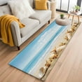 thumbnail image 2 of Beach Coastal 2'x6' Runner Rug, Summer Seaside Shell Starfish Nautical Washable Non-Slip Area Rugs for Hallway Kitchen Floor Bedroom Entryway, Laundry Carpet Decoration Indoor Mat, 2 of 9