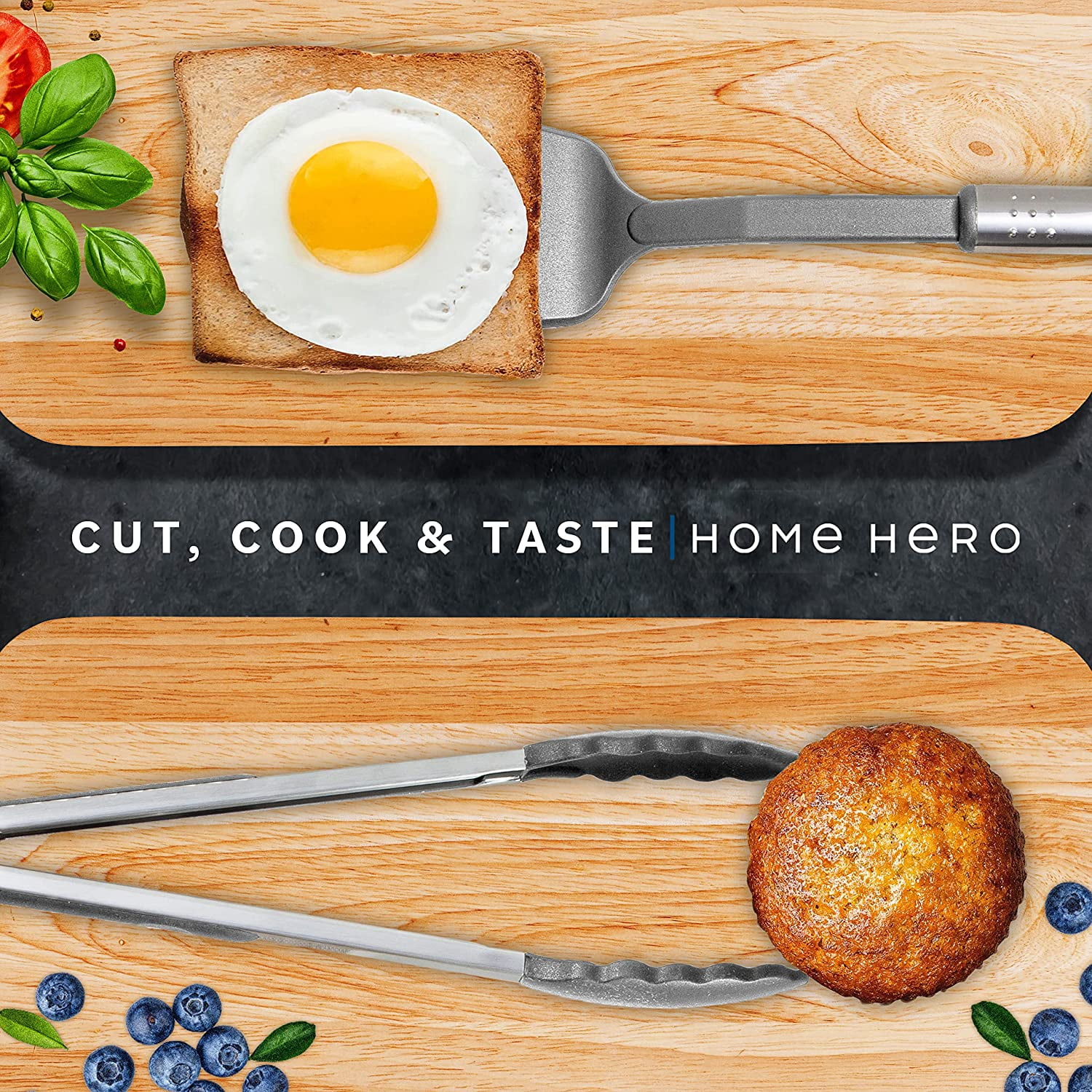 Home Hero 6 Pcs Kitchen Utensils Set - Nested Cooking Utensils Set - BPA Free First Home Essentials Utensil Sets - Household Essentials Kitchen