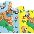 thumbnail image 2 of Coolnut Window Curtain Panels Drapes Pattern with Teddy Bear and Flowers Thermal Insulated Blackout Grommet Printed Window Curtain 2 Panels 84x55 in for Living Room Bedroom, Symmetry, 2 of 5