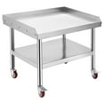thumbnail image 1 of Table de Travail Commerciale en Acier Inoxydable, Support de Gril Mobile 24"x28"x24 Pouces avec Tablette Inférieure Réglable pour Restaurant et Cuisine Familiale, 1 of 7