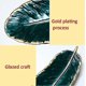 thumbnail image 4 of Ceramic Dessert Plate with Feather & Banana Leaf Design - Food Safe Storage Tray for Fruits, Snacks, Jewelry Organizer, 4 of 5