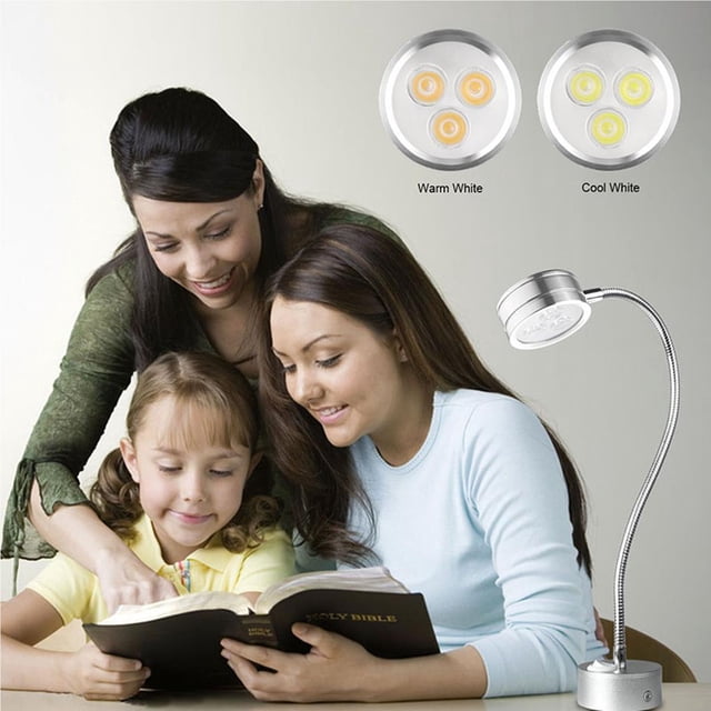 Moyic Lámpara de escritorio LED flexible Luz de Luz de lectura Luz de noche con interruptor de alimentación AC 100-245V Iluminación y accesorios No.1 Moyic HA024197-01